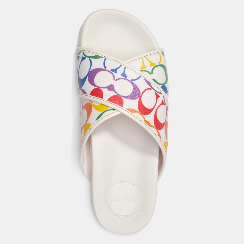 🌈 Coach Rainbow Signature Crossover Sandal - Picture 2 of 10